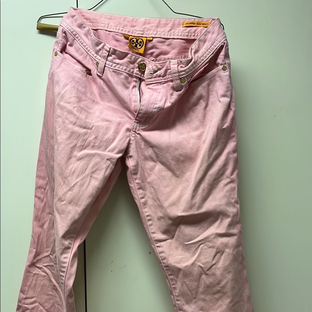 Tory Burch Blush Pink Denim Jeans